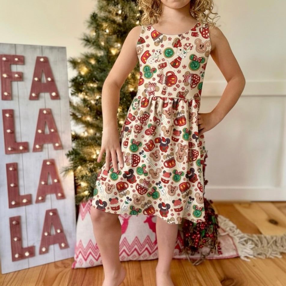 Girls Christmas Disney Kids Disney Dress, Girls Disney Dress, Girls ChristmasDisney Outfit, Disney World Dress Kids, Christmas Dress