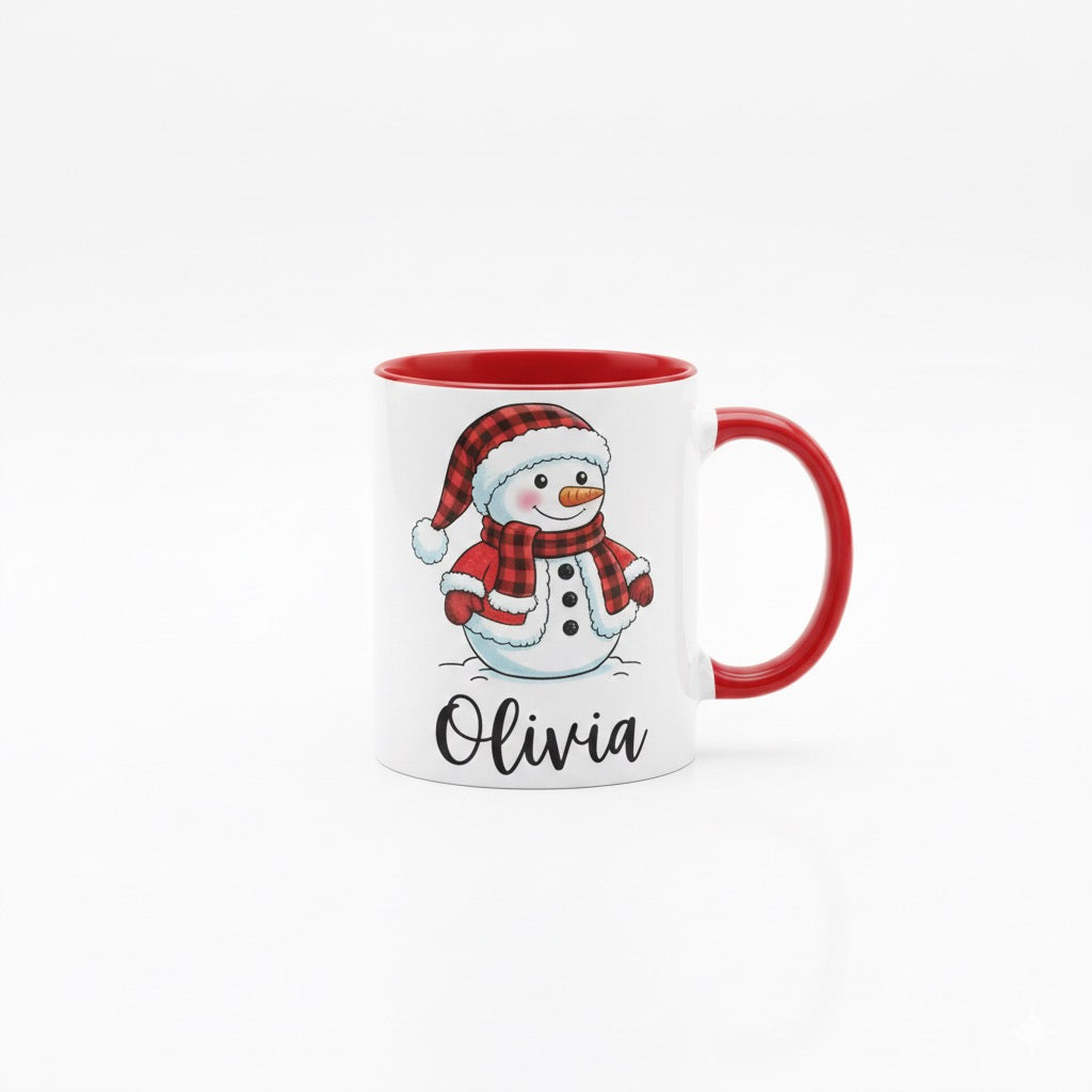 Custom Name Christmas Mug – Personalized Holiday Coffee Cup, Cute Xmas Gift for Friends & Family